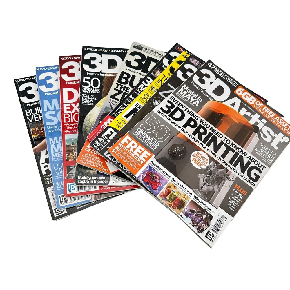 3D Artist Magazine UK Lot 9 Issues 71 72 73‎ 74 75 76 77 78 79 c 2015